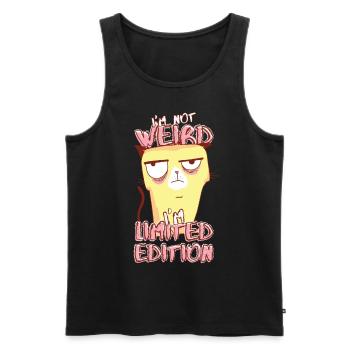 Annoyed Cartoon Cat - Édition limitée - Dicton - Débardeur bio Premium Homme - noir - Devant - Michal (187cm)