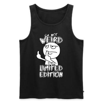 Cartoon Middle Finger - Édition Limitée - Dicton - Débardeur bio Premium Homme - noir - Devant - AI Model Male 178 light (178cm)