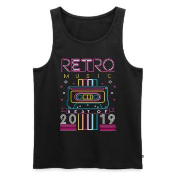 Best Of 2019 Retro Cassette Vintage Birthday - Men's Premium Organic Tank Top - black - Front - AI Model Male 178 light (178cm)