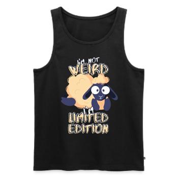 Süßes Cartoon Schaf - Limited Edition - Spruch - Männer Premium Bio Tank Top - Schwarz - Vorne - Michal (187cm)