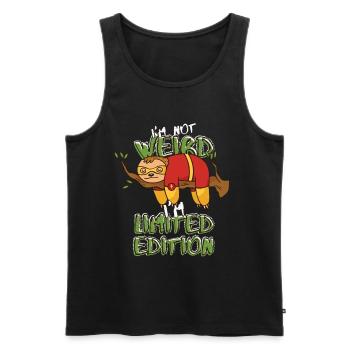 Cooles Cartoon Faultier - Limited Edition - Spruch - Männer Premium Bio Tank Top - Schwarz - Vorne - Michal (187cm)