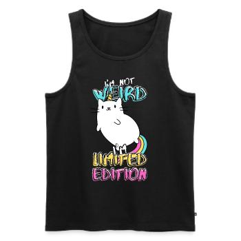 Kittycorn Cartoon Unicorn Cat - Édition Limitée - Débardeur bio Premium Homme - noir - Devant - AI Model Male 178 light (178cm)