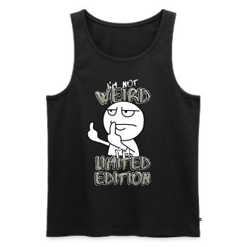 Cartoon Middle Finger - Édition Limitée - Dicton - Débardeur bio Premium Homme - noir - Devant - AI Model Male 178 light (178cm)