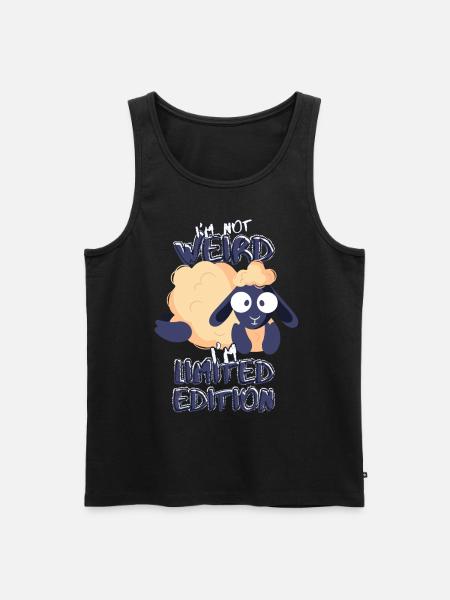 Süßes Cartoon Schaf - Limited Edition - Spruch - Männer Premium Bio Tank Top - Schwarz