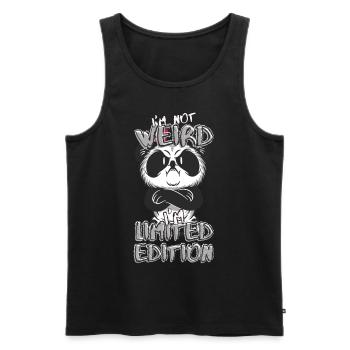 Annoyed Cartoon Panda - Édition Limitée - Dicton - Débardeur bio Premium Homme - noir - Devant - AI Model Male 178 light (178cm)