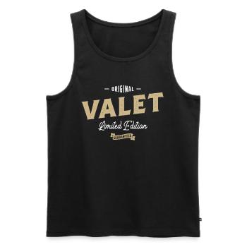 Valet Funny Job Title Profession Birthday Worker - Men's Premium Organic Tank Top - black - Front - Michal (187cm)