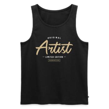 Artist Funny Job Title Profession Birthday Worker - Men's Premium Organic Tank Top - black - Front - Michal (187cm)
