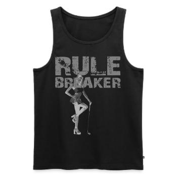 2reborn Rule Breaker Golf Girl Sport Game 3 - Männer Premium Bio Tank Top - Schwarz - Vorne - Michal (187cm)