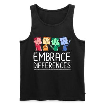Autism Gift Autistic Asperger ADHD Autism - Men's Premium Organic Tank Top - black - Front - AI Model Male 178 light (178cm)