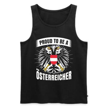 Österreich Tshirt - Männer Premium Bio Tank Top - Schwarz - Vorne - Michal (187cm)
