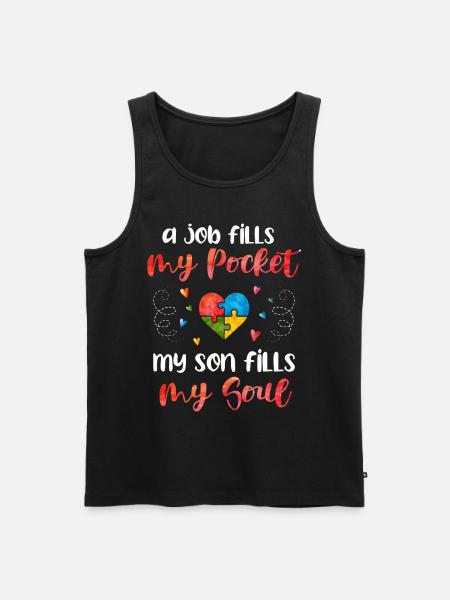 Autism - Men's Premium Organic Tank Top - black