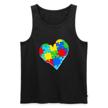 Autismus Geschenk Autist Asperger ADHS Autism - Männer Premium Bio Tank Top - Schwarz - Vorne - AI Model Male 178 light (178cm)