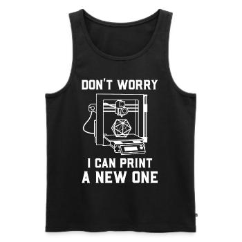 3d Printer Gift for Nerd Hobby Printing Machine - Men's Premium Organic Tank Top - black - Front - AI Model Male 178 light (178cm)