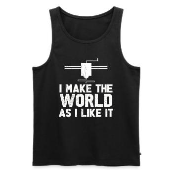 3D Printer Tshirt Men Women Kids - Men's Premium Organic Tank Top - black - Front - AI Model Male 178 light (178cm)
