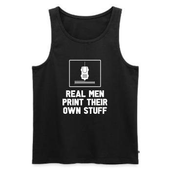 3d Printer - Men's Premium Organic Tank Top - black - Front - AI Model Male 178 light (178cm)