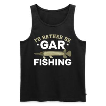 Hornhecht Gar Fish Garfishing Ich wäre lieber Gar - Männer Premium Bio Tank Top - Schwarz - Vorne - Michal (187cm)