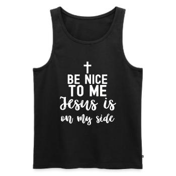 Christianity God Jesus Gift Church Religion - Men's Premium Organic Tank Top - black - Front - Michal (187cm)