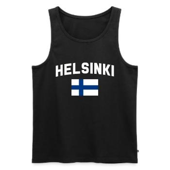 Finnland Geschenk Skandinavien Finland Suomi Finne - Männer Premium Bio Tank Top - Schwarz - Vorne - Michal (187cm)