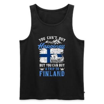 Finlande - Débardeur bio Premium Homme - noir - Devant - Michal (187cm)