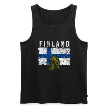 Finlande Gift Scandinavia Finlande Suomi Finne - Débardeur bio Premium Homme - noir - Devant - Michal (187cm)