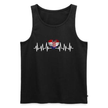 Kroatien Geschenk Herkunft Zagreb Hrvatska Heimat - Männer Premium Bio Tank Top - Schwarz - Vorne - AI Model Male 178 light (178cm)
