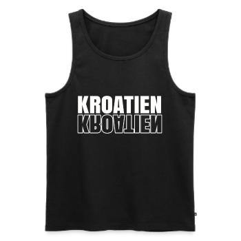 Kroatien Geschenk Herkunft Zagreb Hrvatska Heimat - Männer Premium Bio Tank Top - Schwarz - Vorne - AI Model Male 178 light (178cm)