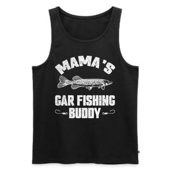 Mama's Gar Fishing Buddy Gar Fish Pêche à l'orphie - Débardeur bio Premium Homme - noir - Devant - Michal (187cm)
