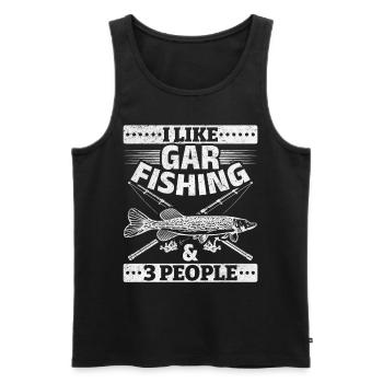 Ich mag Gar Fishing & 3 Personen Garfishes Garfish - Männer Premium Bio Tank Top - Schwarz - Vorne - Michal (187cm)