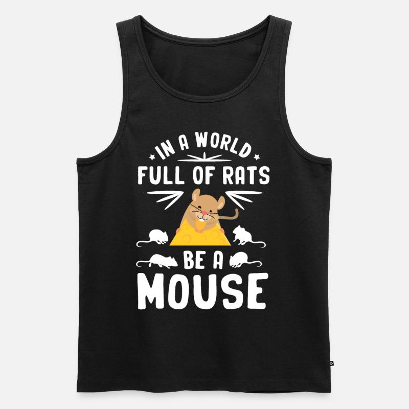 Maus - Männer Premium Bio Tank Top - Schwarz