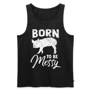 Pig Gift Piglet Kids Piglet Pig Pig - Men's Premium Organic Tank Top - black - Front - Michal (187cm)