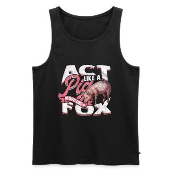 Pig Gift Piglet Kids Piglet Pig Pig - Men's Premium Organic Tank Top - black - Front - Michal (187cm)