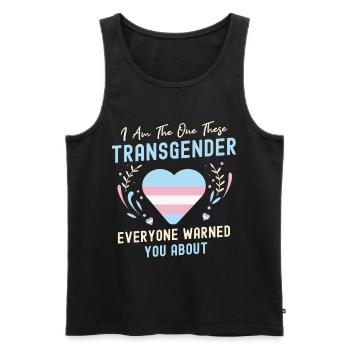 Transsexuell Pride Ladyboy Herren Damen Transe - Männer Premium Bio Tank Top - Schwarz - Vorne - AI Model Male 178 light (178cm)