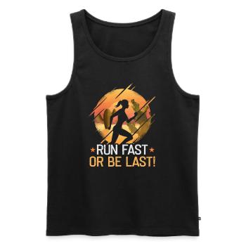 Running Marathon Runner Running - Débardeur bio Premium Homme - noir - Devant - AI Model Male 178 light (178cm)