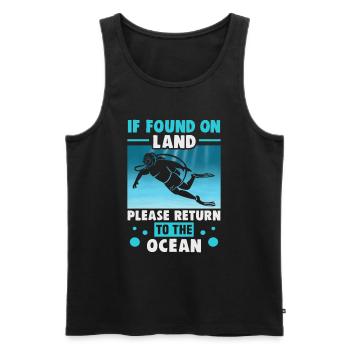 Sporttaucher Design Tauchlehrer Schnorcheln - Männer Premium Bio Tank Top - Schwarz - Vorne - Michal (187cm)