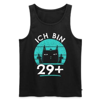 30. Geburtstag Frau 30er 30ter Ich bin 29+ plus - Männer Premium Bio Tank Top - Schwarz - Vorne - Michal (187cm)