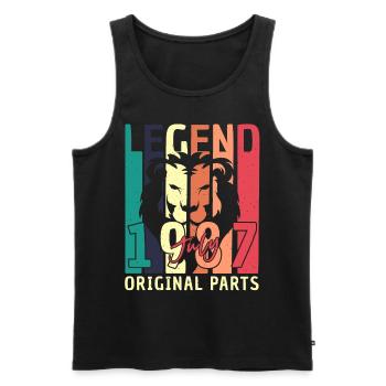 Geboren 1987 Im Juli - Männer Premium Bio Tank Top - Schwarz - Vorne - Michal (187cm)