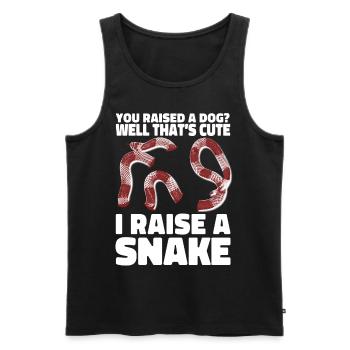 Snake Serpent You Got A Dog? Well - Männer Premium Bio Tank Top - Schwarz - Vorne - Michal (187cm)