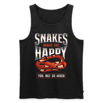 Snake Serpent Vintage Snakes Make - Männer Premium Bio Tank Top - Schwarz - Vorne - AI Model Male 178 light (178cm)