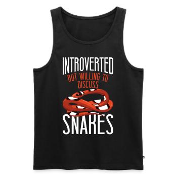 Snake Serpent Introverted But - Men's Premium Organic Tank Top - black - Front - AI Model Male 178 light (178cm)