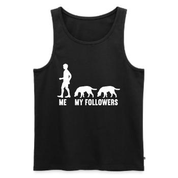 Moi et mes adeptes Chien Chien Chien Chiens - Débardeur bio Premium Homme - noir - Devant - Michal (187cm)