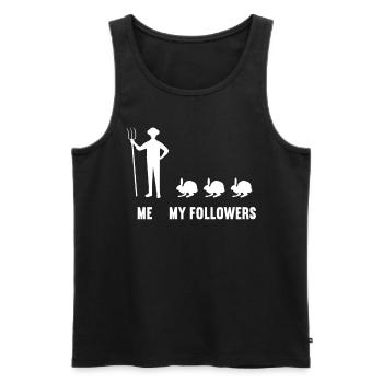 Me and my followers rabbit rabbits - Men's Premium Organic Tank Top - black - Front - AI Model Male 178 light (178cm)