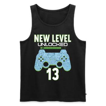 13 ans 13 anniversaire tenue Gamer Gaming - Débardeur bio Premium Homme - noir - Devant - Michal (187cm)