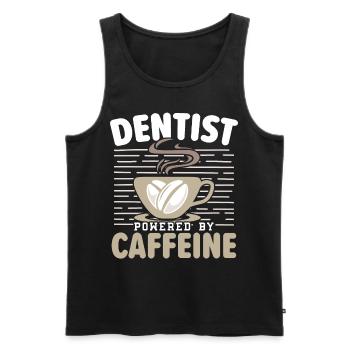 Dentiste avec caféine Dentiste Dents - Débardeur bio Premium Homme - noir - Devant - AI Model Male 178 light (178cm)