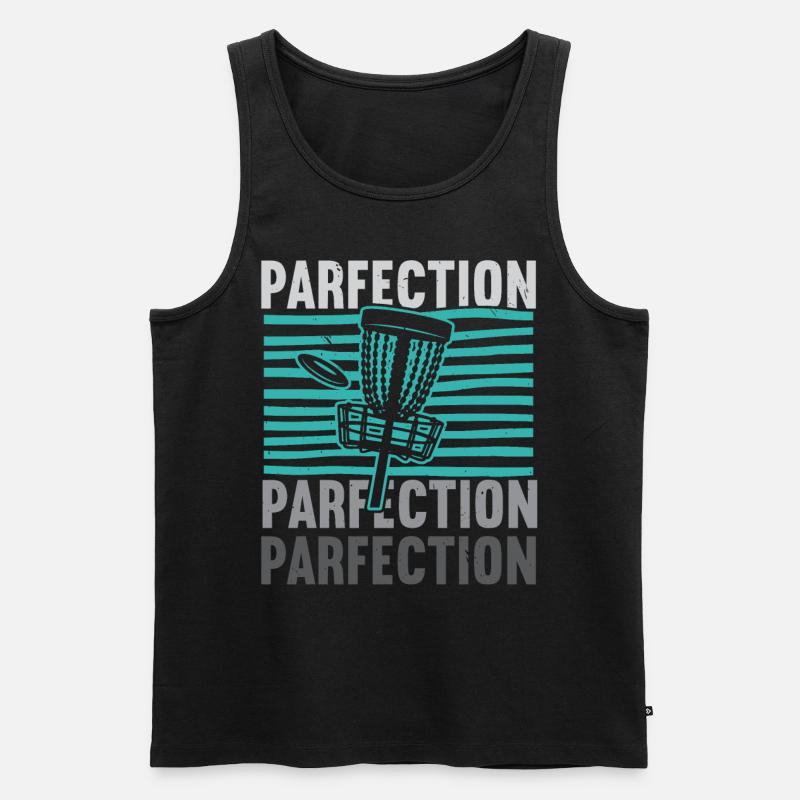 Parfection Disc Golf Frolf Freizeit-Werfer - Männer Premium Bio Tank Top - Schwarz