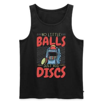 No small balls only large discs Scheibengol - Men's Premium Organic Tank Top - black - Front - Michal (187cm)
