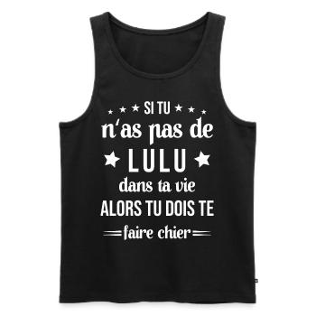 Si Tu N'as Pas De Lulu Dans Ta Vie Cadeau - Débardeur bio Premium Homme - noir - Devant - AI Model Male 178 light (178cm)