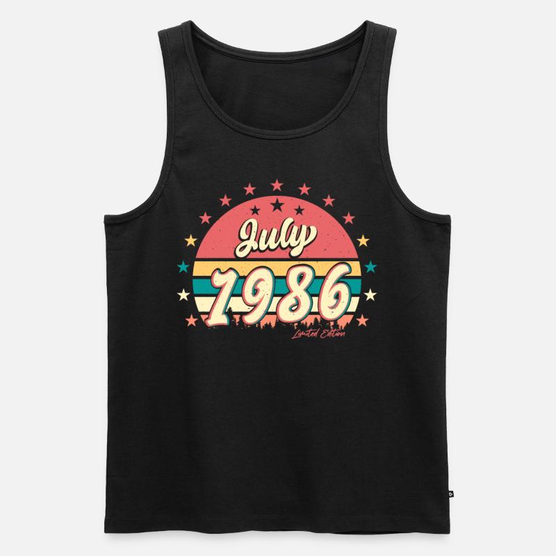 1986 Juli Beste Geschenkidee - Männer Premium Bio Tank Top - Schwarz