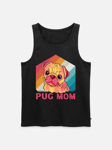 Pug Mom - Men's Premium Organic Tank Top - black