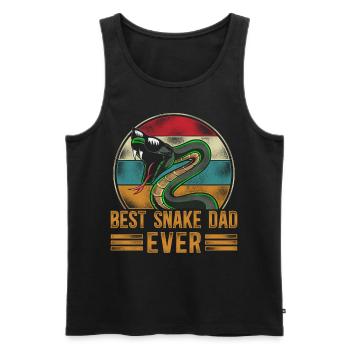 Snake Serpent Dad Father Retro - Men's Premium Organic Tank Top - black - Front - Michal (187cm)