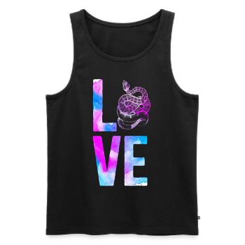 Snake Serpent Watercolor Love - Men's Premium Organic Tank Top - black - Front - AI Model Male 178 light (178cm)